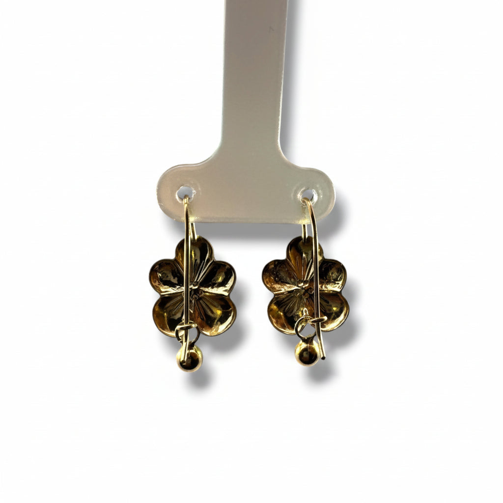 Aretes Pensamiento Oro 10K