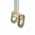 Aretes Largos Oro 10K con Zirconias