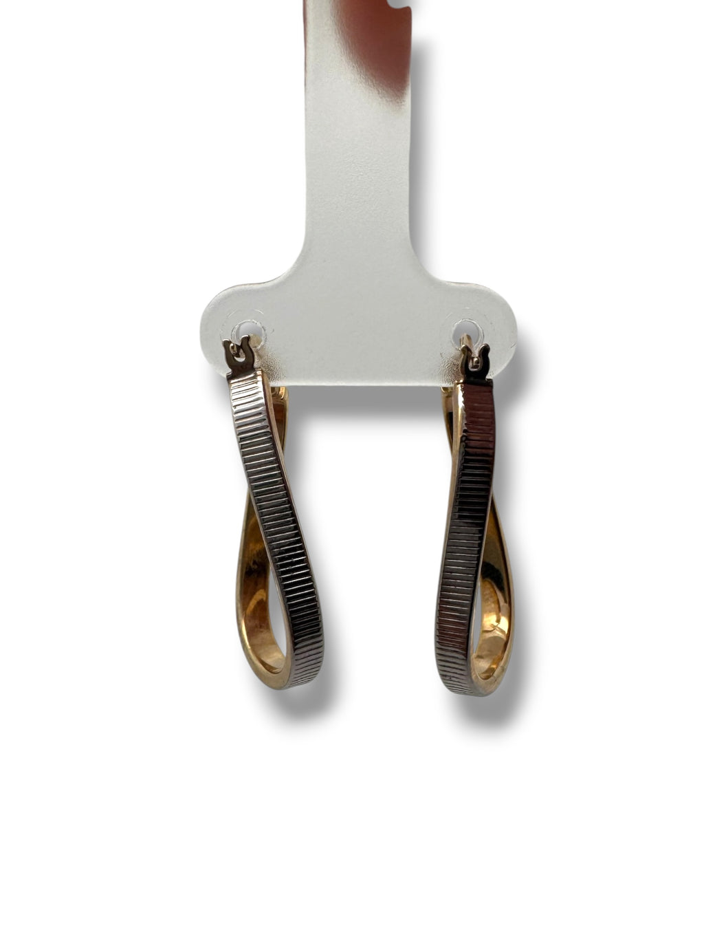 Arracadas Bicolor Oro 10K