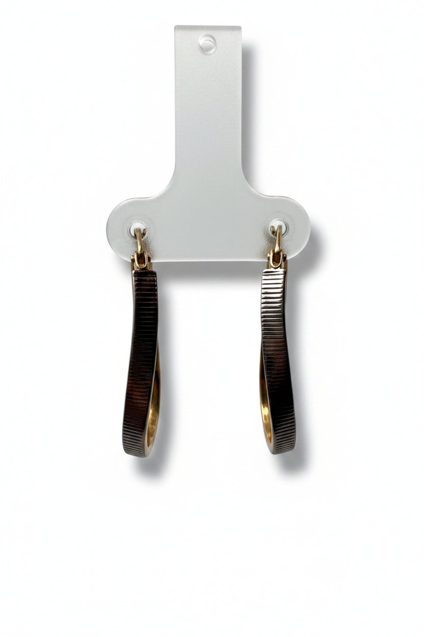 Arracadas Bicolor Oro 10K