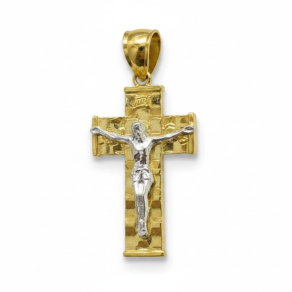 Dije Cruz con Cristo Oro 10K