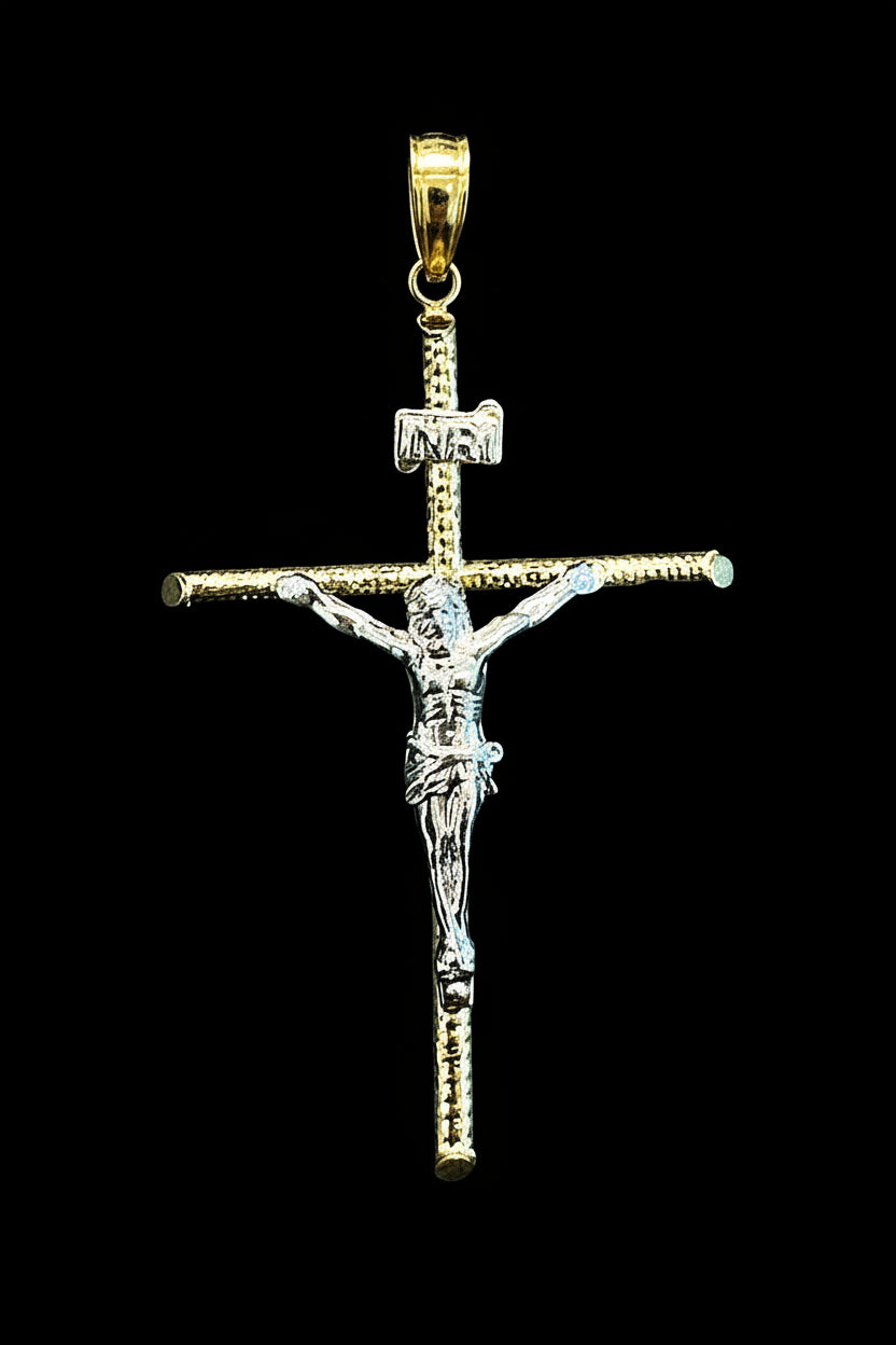 Dije Cruz con Cristo Oro 10K