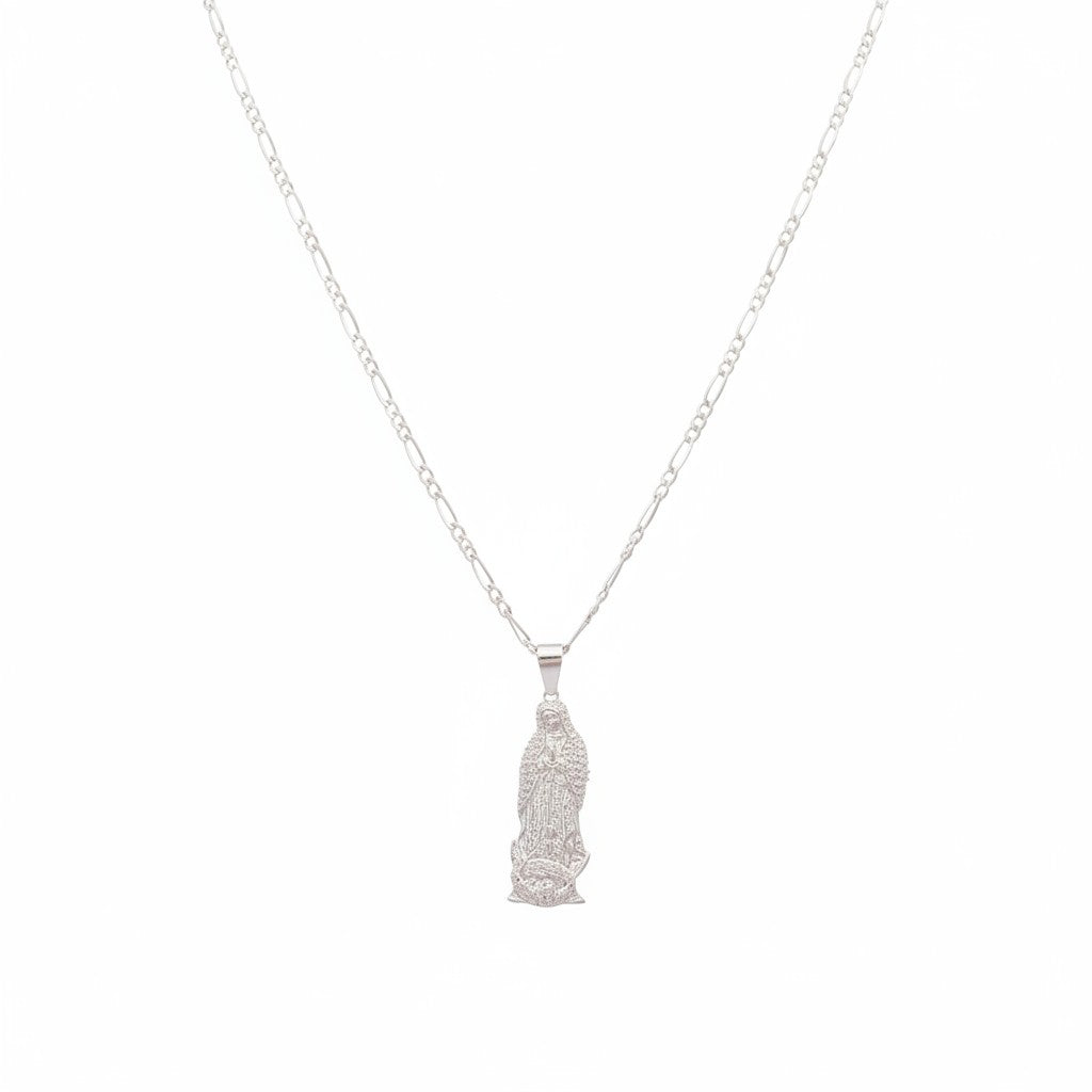 Dije Virgen de Guadalupe con Zirconias – Plata .925