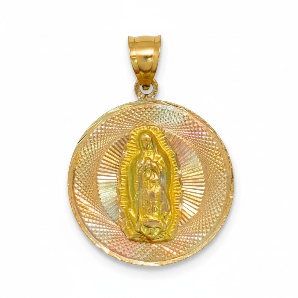 Medalla Virgen de Guadalupe Florentina Oro 10K