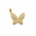 Dije Mariposa con Zirconias de Oro 10K