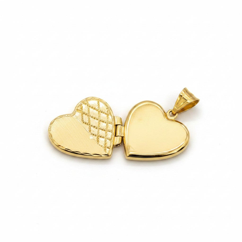 Dije Relicario Corazón de Oro 10K – Para Fotografía