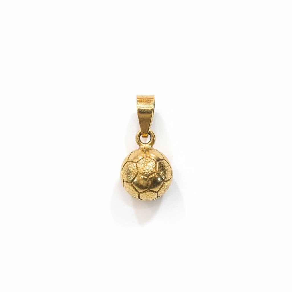 Dije Balón de Fútbol 3D – Oro 10K