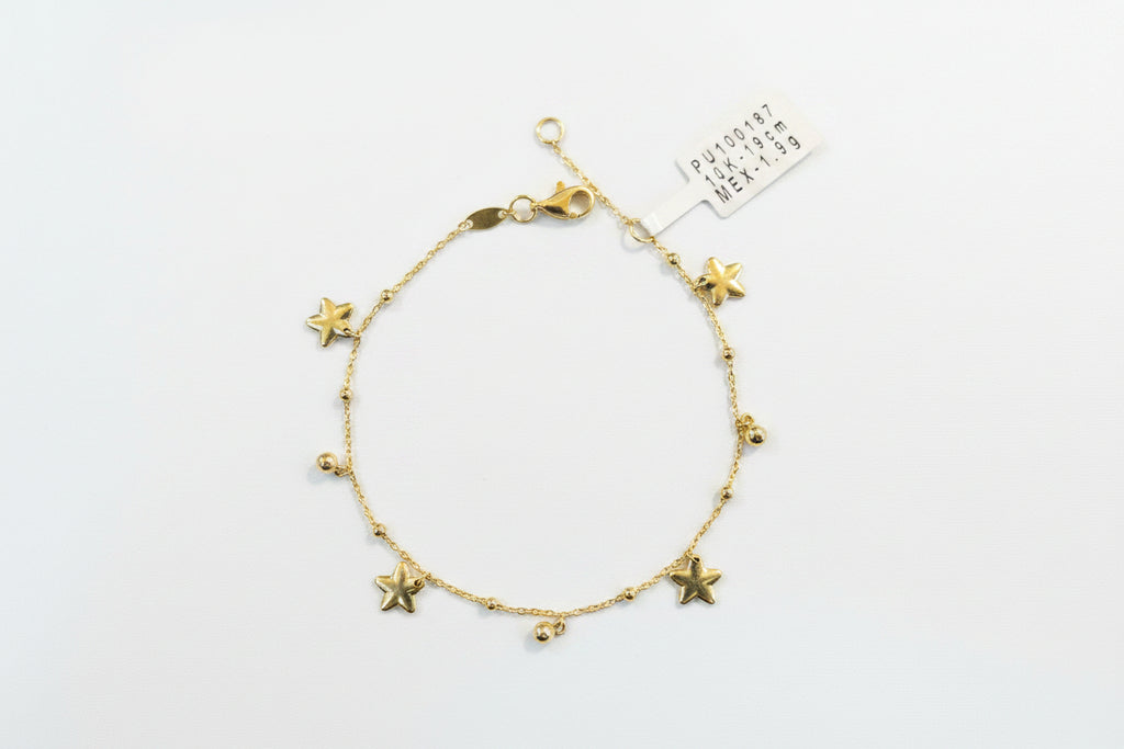 Pulsera Estrellas de Oro 10K