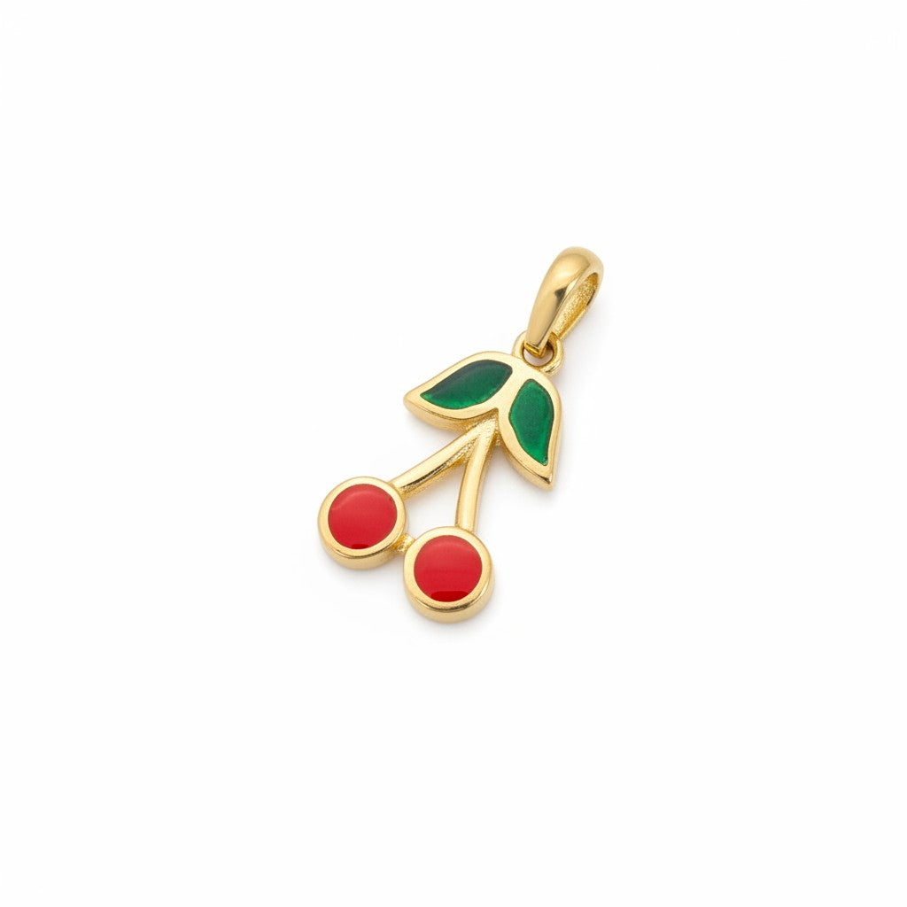 Dije Cerezas Esmaltadas – Oro 10K