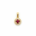 Dije Mini con Zirconia Roja – Oro 10K