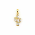 Dije Mini Cactus con Zirconias – Oro 10K
