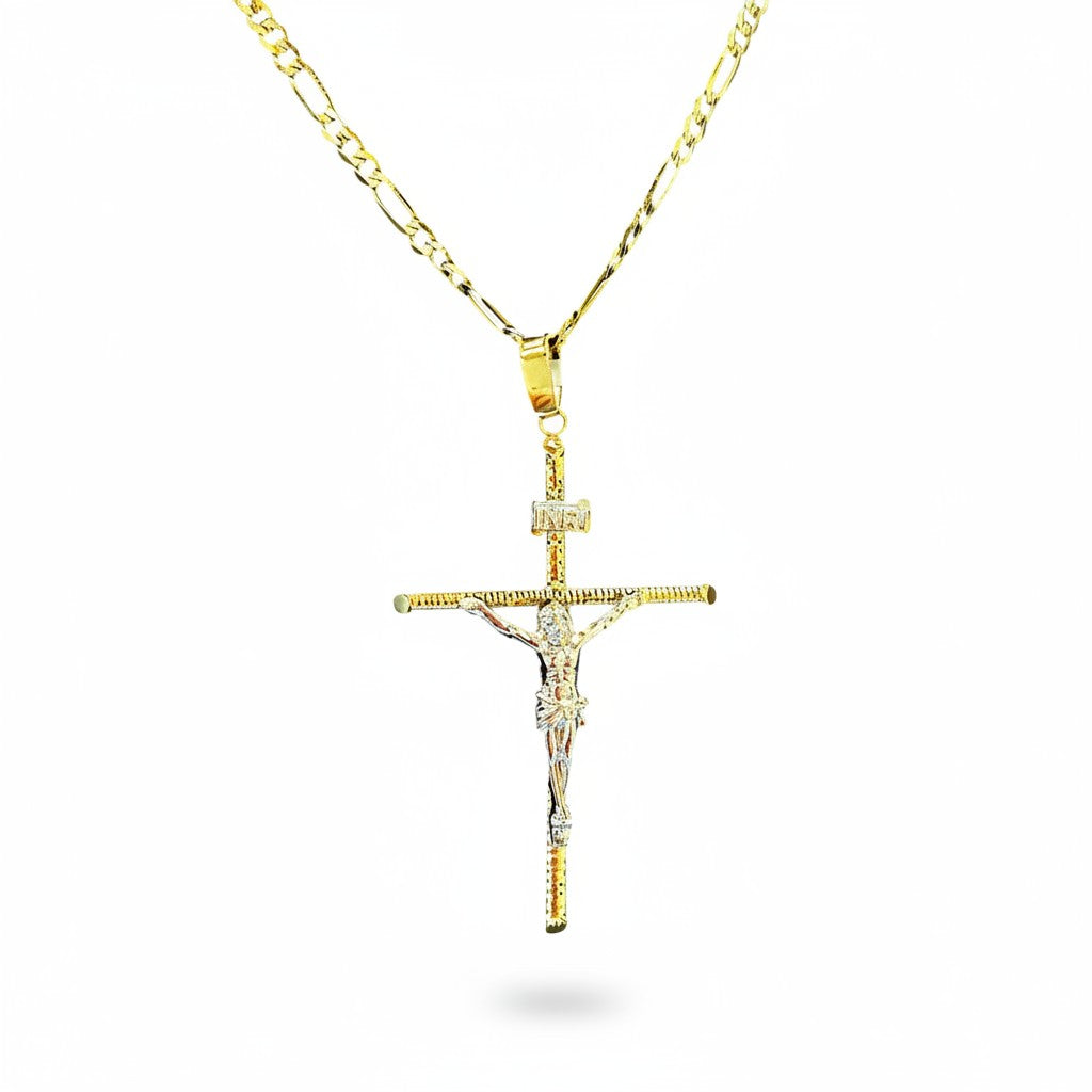 Dije Cruz con Cristo Oro 10K