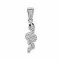 Dije Serpiente con Zirconias en Plata .925