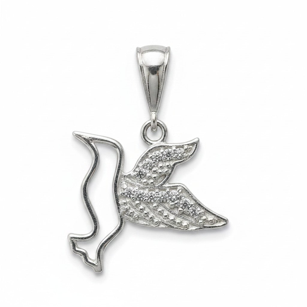 Dije Colibrí con Zirconias en Plata .925