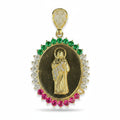 Medalla San Judas Tadeo Multicolor – Oro 10K