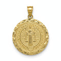 Medalla San Benito Facetada – Oro 10K