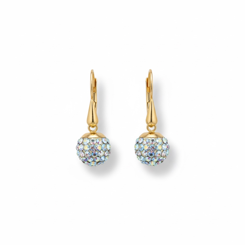 Arete largo pasta en oro 10K de Joyería ROMA, diseño elegante y brillante para mujer.