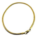 Pulso de tejido cola de rata de 20cm en oro 10K con acabado brillante, diseñado por Joyería ROMA.