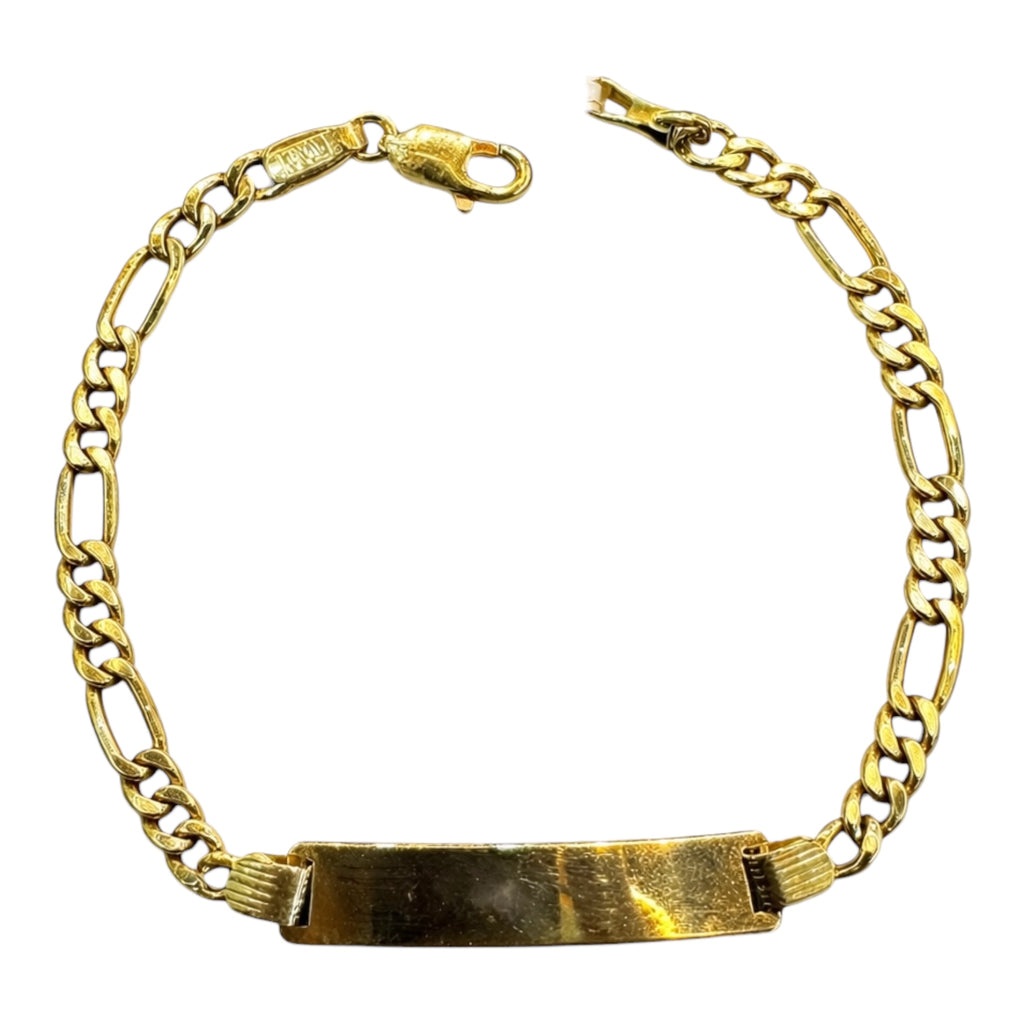 Esclava Cartier clásica en oro de 10K, pulida y brillante, diseñada por Joyería ROMA.