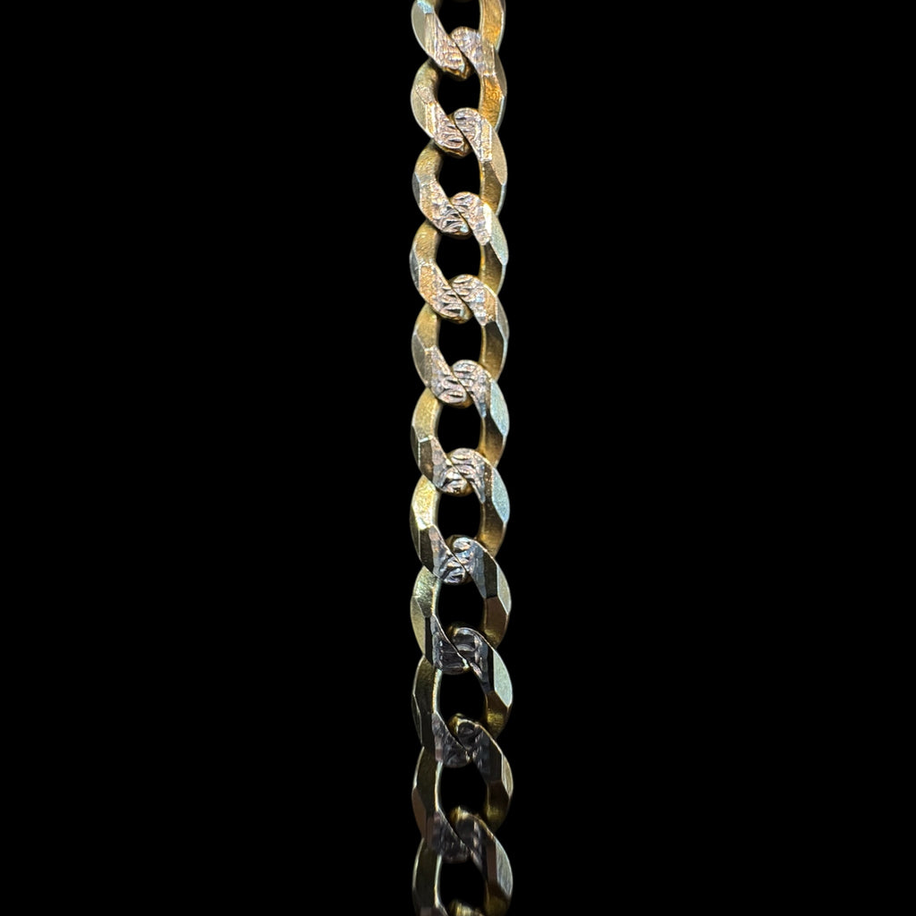 Cadena Barbada con Rodio 5 mm 10K