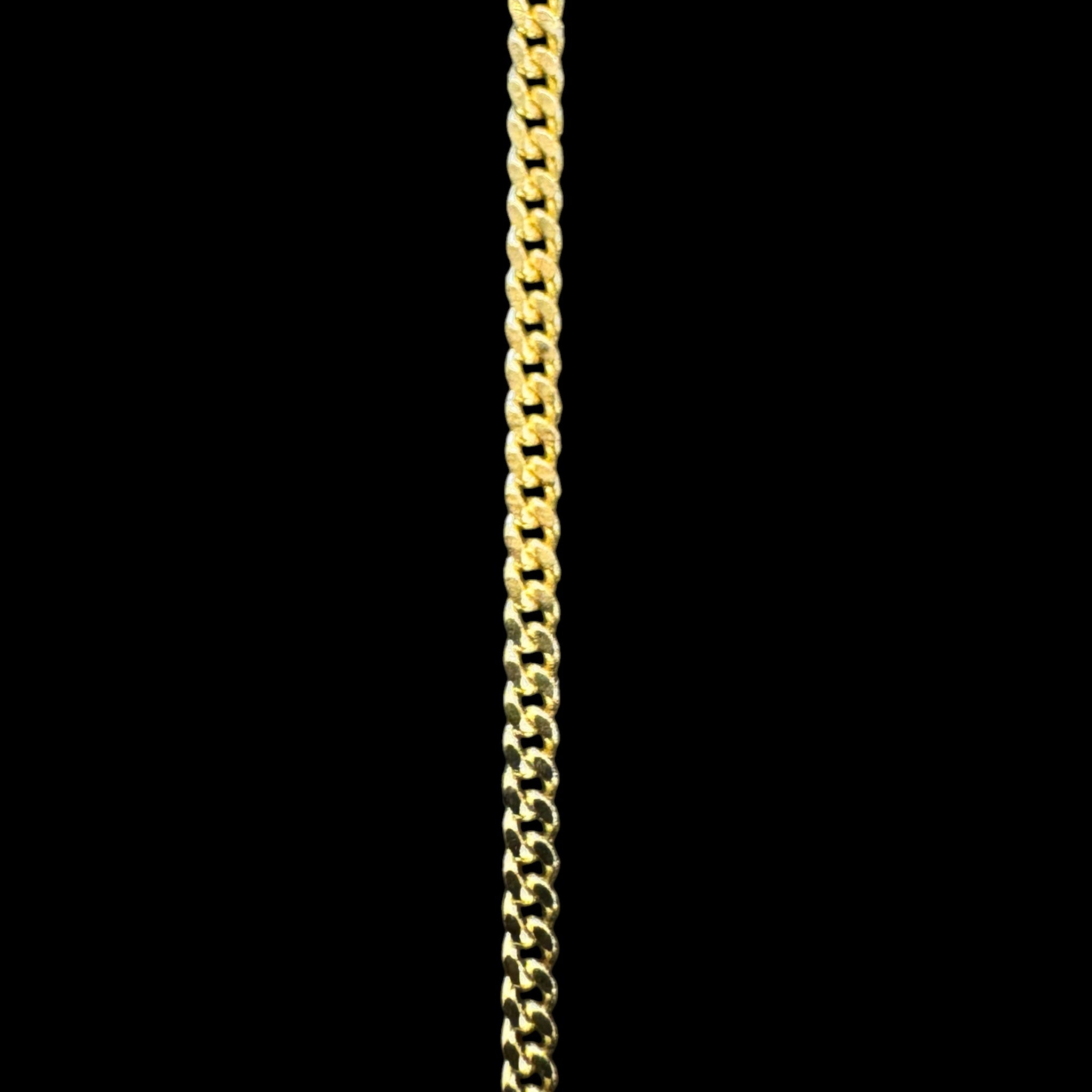Cadena Cubana Delgada 1 mm 10K