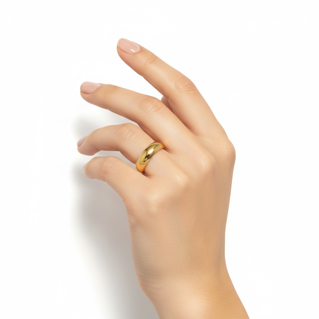 Argolla Clásica Lustre 5mm 10K