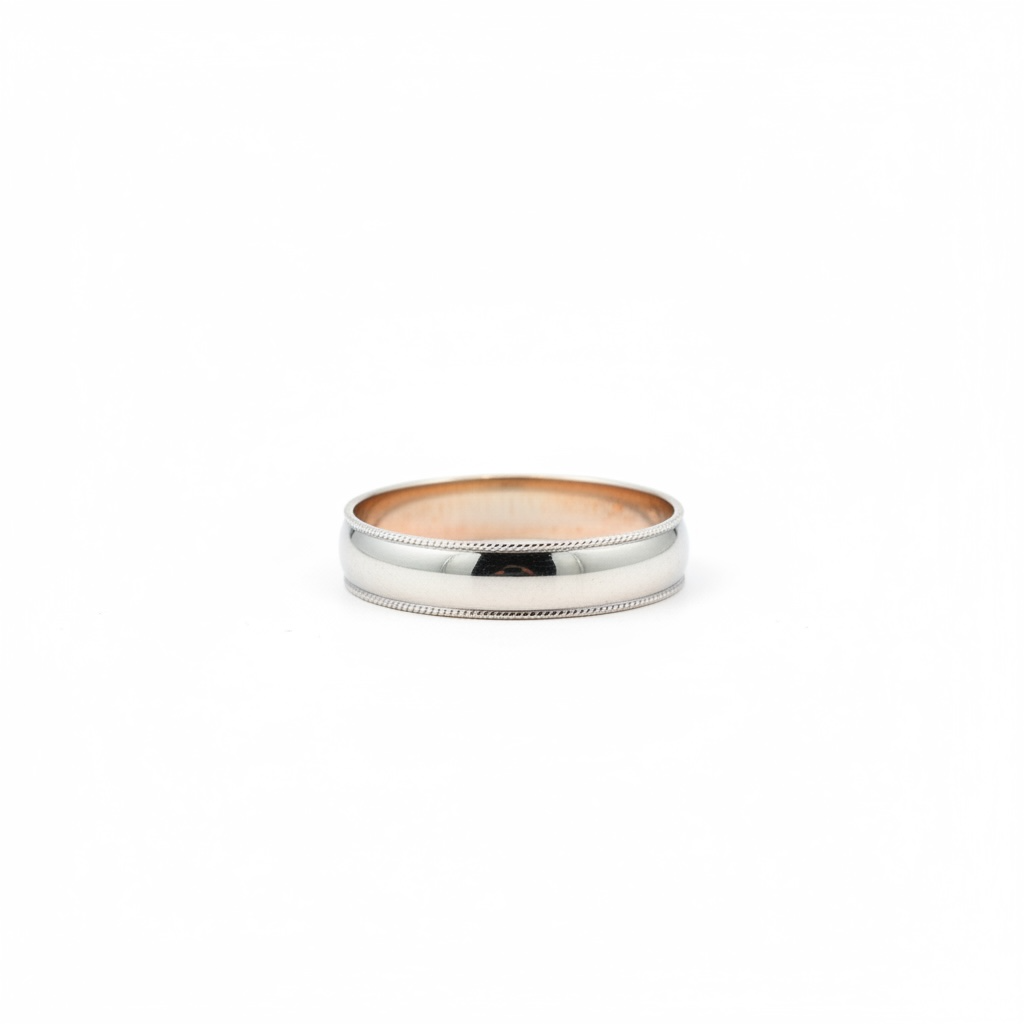 Argolla Lustre Blanca 4mm 10K