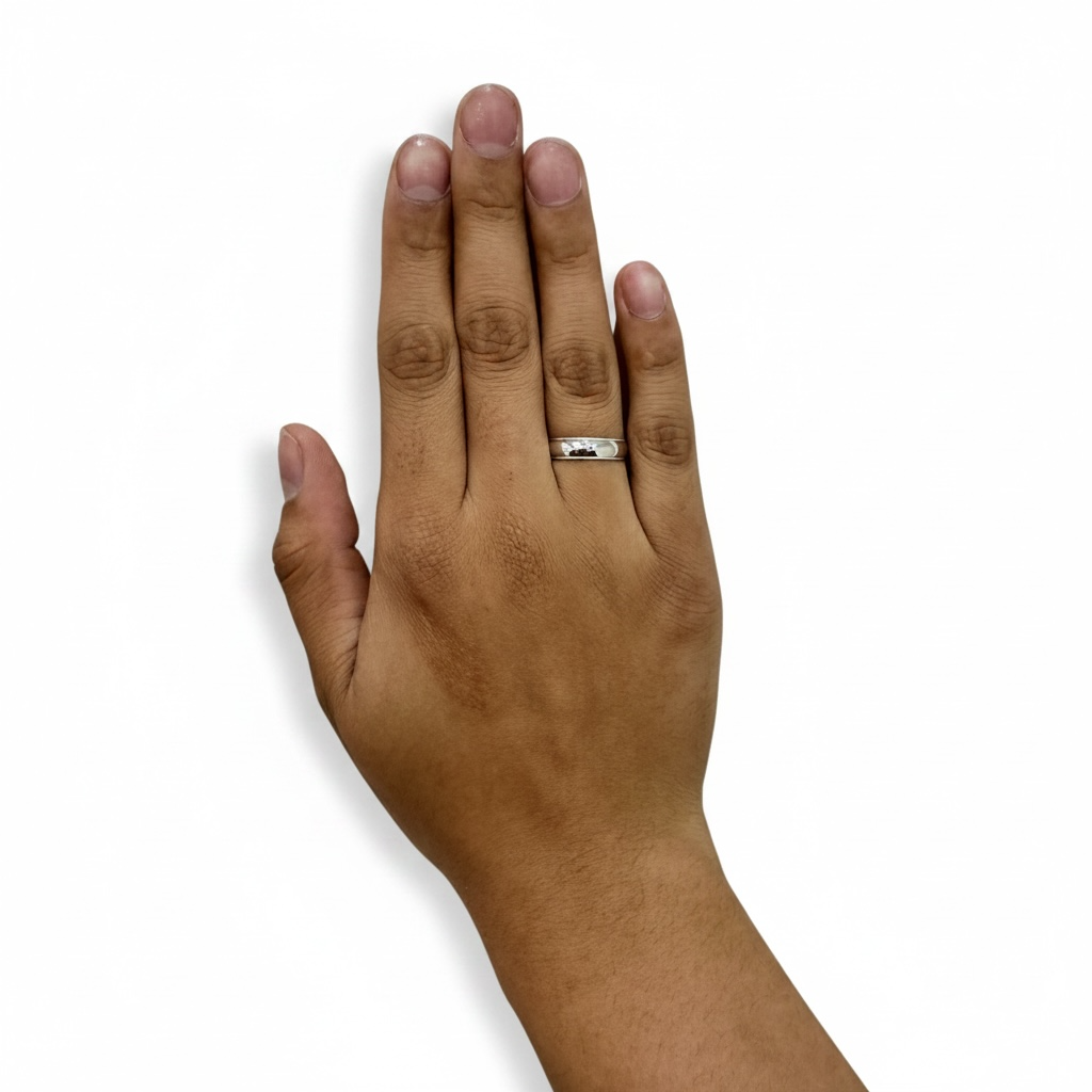 Argolla Lustre Blanca 4mm 10K