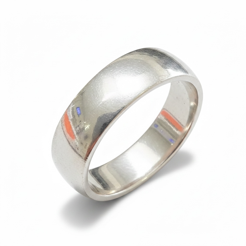 Argollas Lisa Grande 6.5mm Plata .925