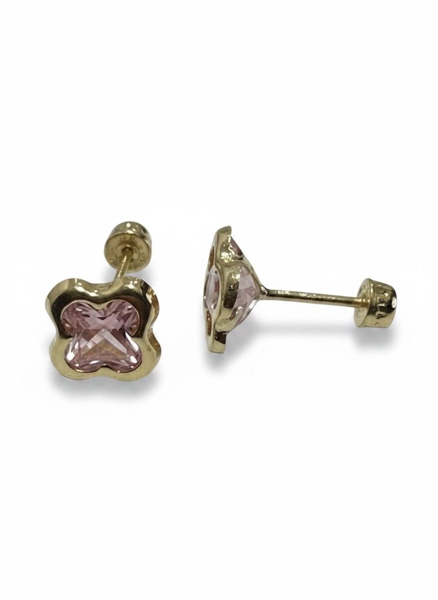 Broquel Trébol Cristal 10K