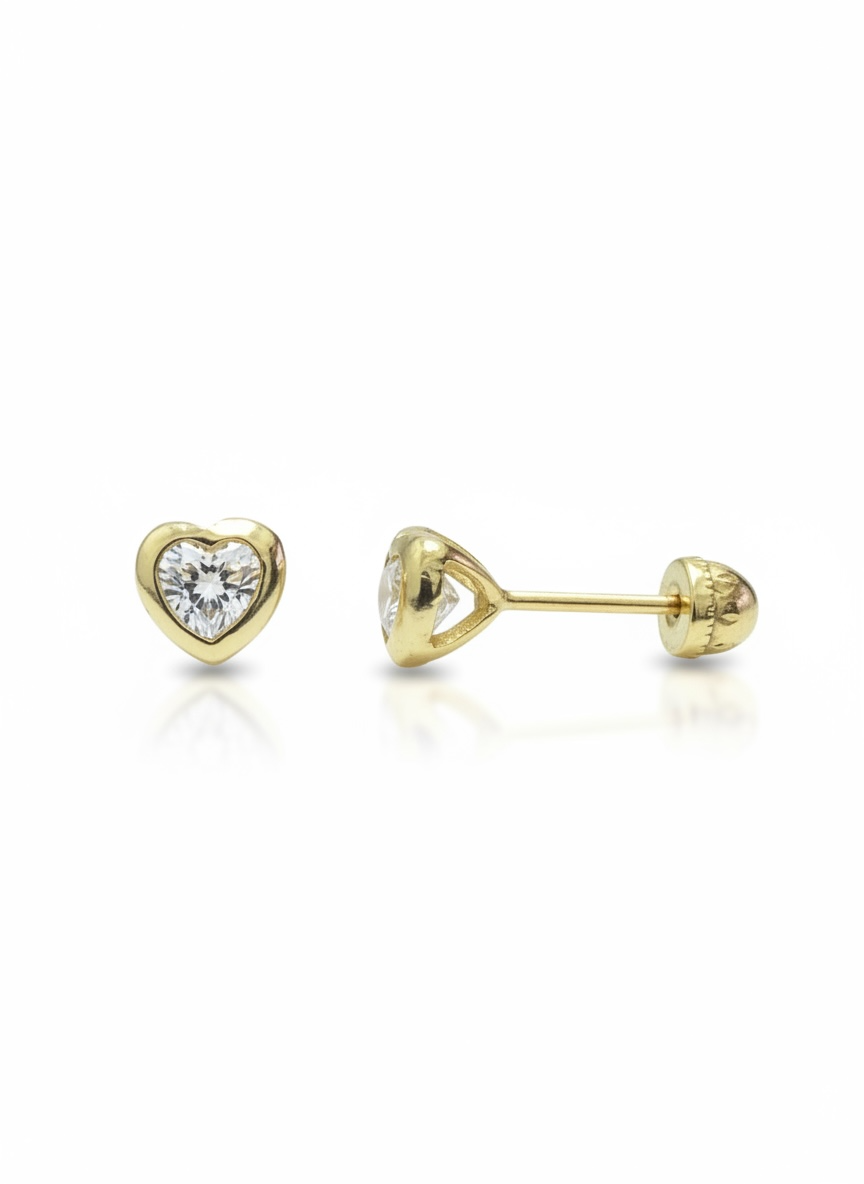 Broquel Bisel Corazón Mini 10K