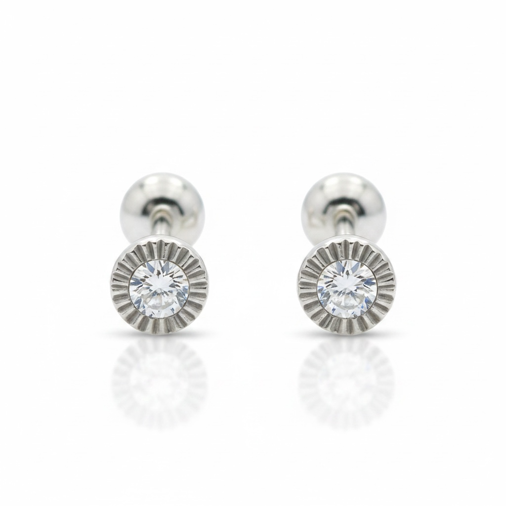 Broquel Bisel 3mm Plata .925