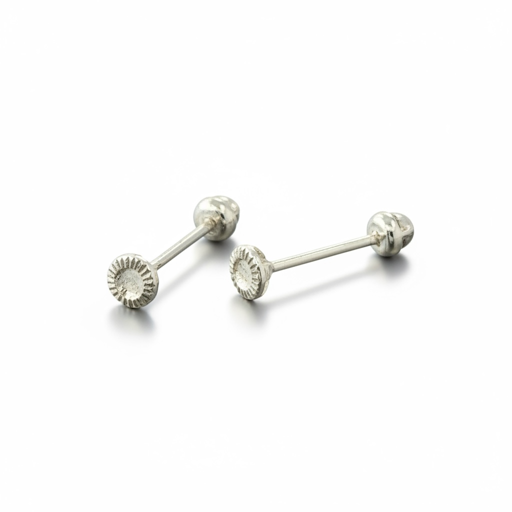 Broquel Bisel 3mm Plata .925