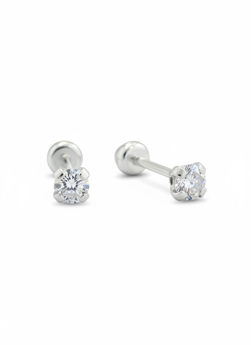 Broquel Recto Plata .925 - 2.5mm a 10mm