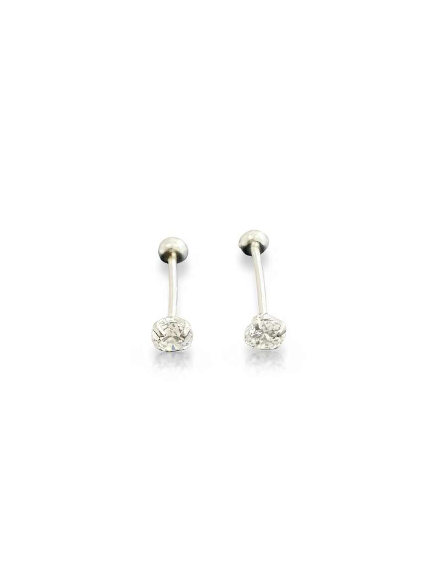 Broquel Recto Plata .925 - 2.5mm a 10mm