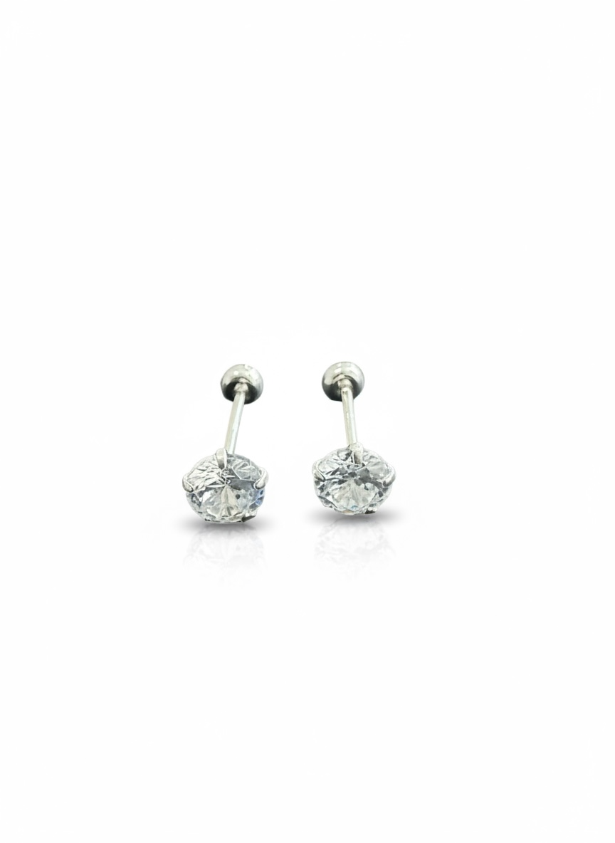 Broquel Recto Plata .925 - 2.5mm a 10mm