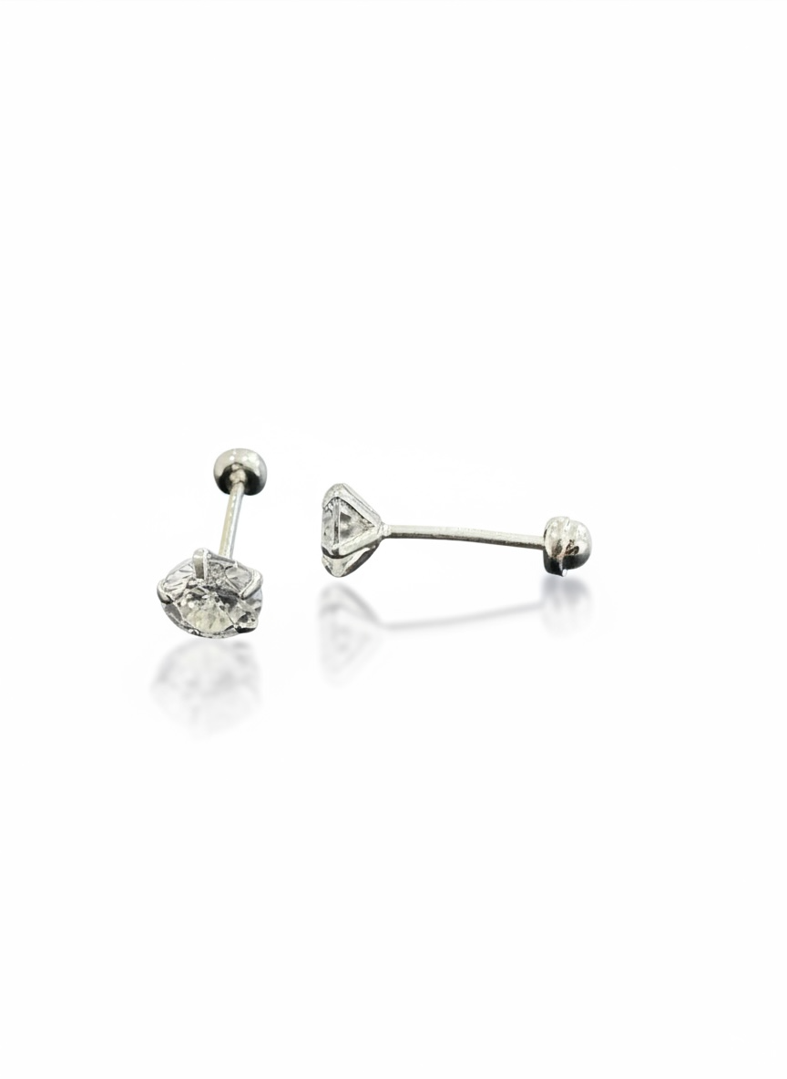Broquel Recto Plata .925 - 2.5mm a 10mm