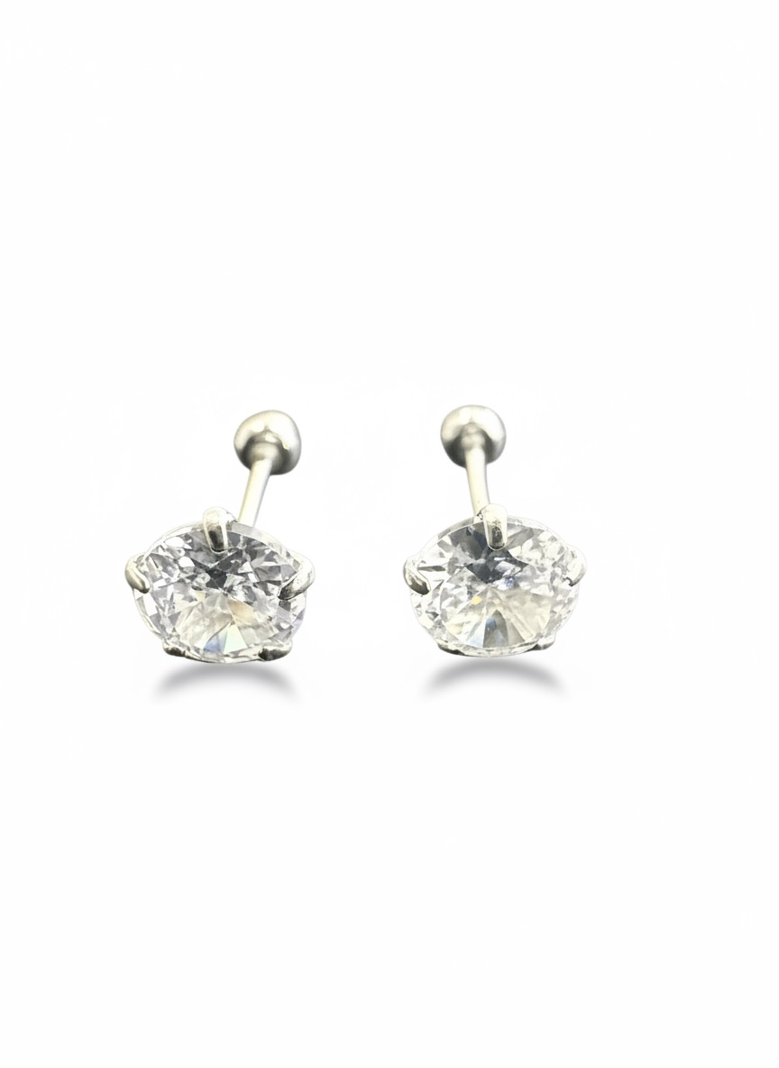 Broquel Recto Plata .925 - 2.5mm a 10mm