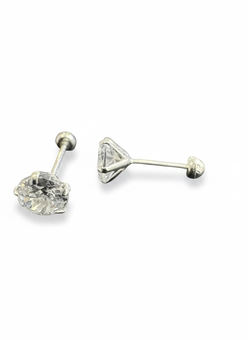 Broquel Recto Plata .925 - 2.5mm a 10mm