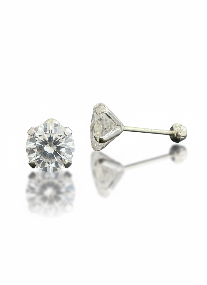 Broquel Recto Plata .925 - 2.5mm a 10mm