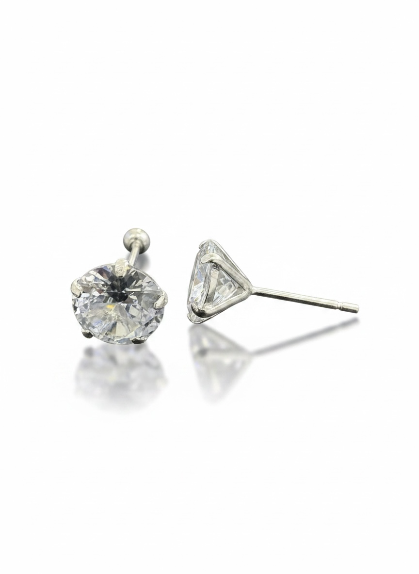 Broquel Recto Plata .925 - 2.5mm a 10mm
