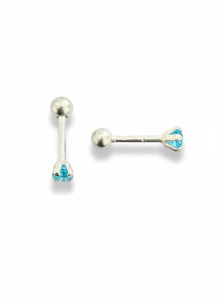 Broquel Recto Color Plata .925 | 3mm