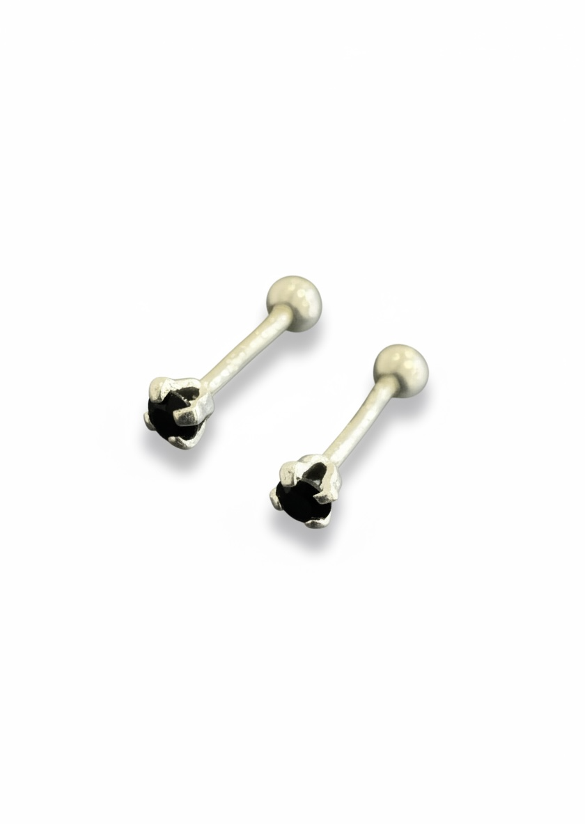 Broquel Recto Color Plata .925 | 3mm