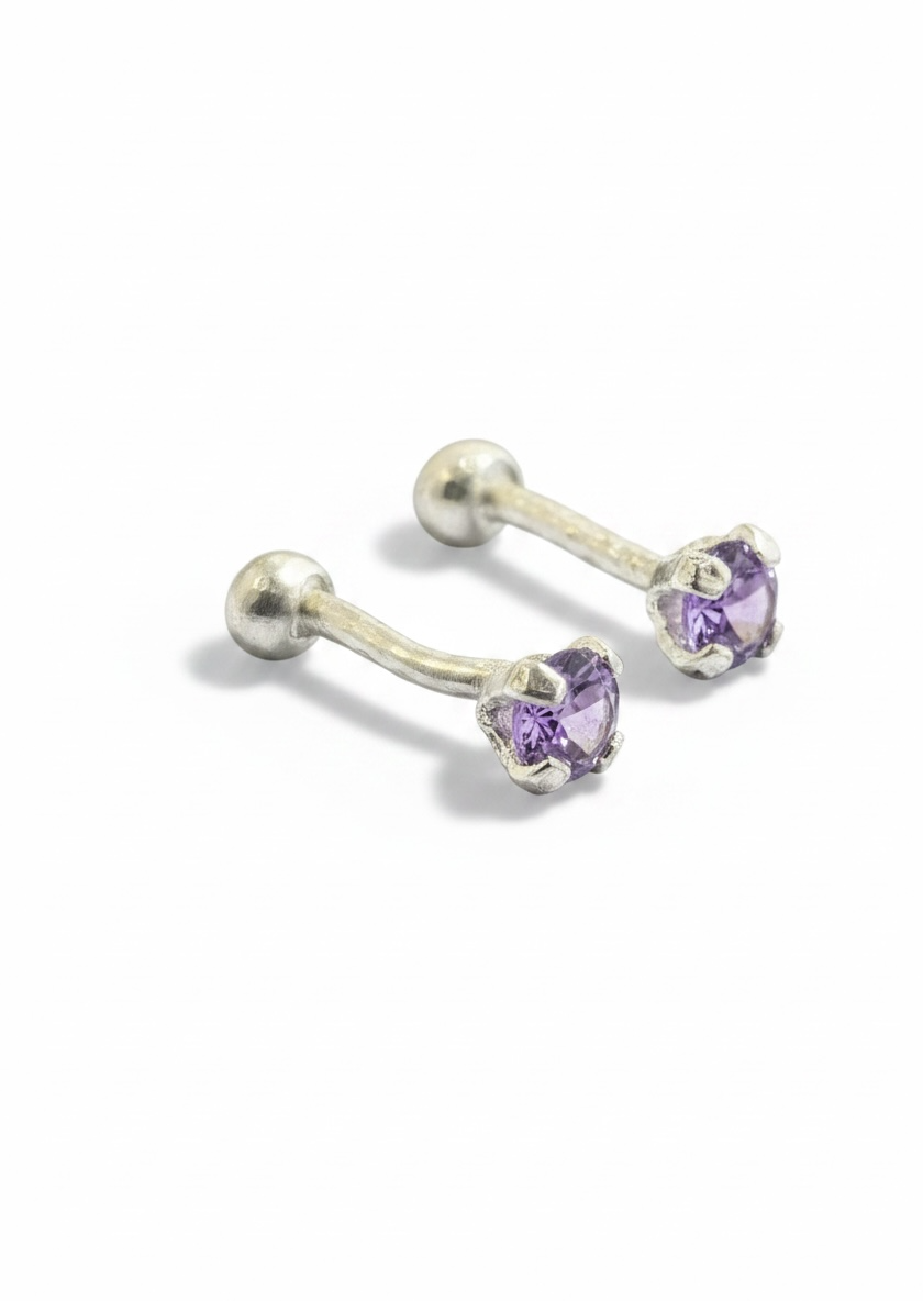 Broquel Recto Color Plata .925 | 3mm
