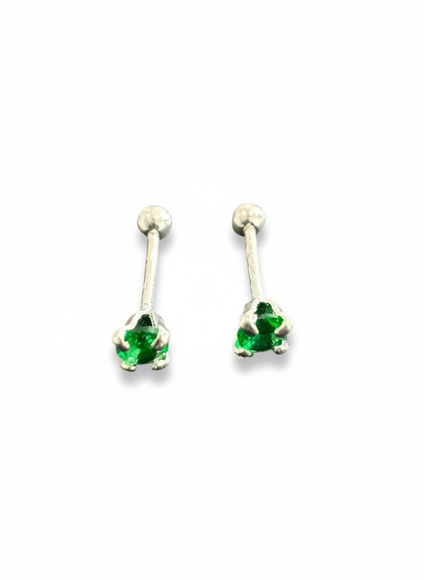 Broquel Recto Color Plata .925 | 4mm