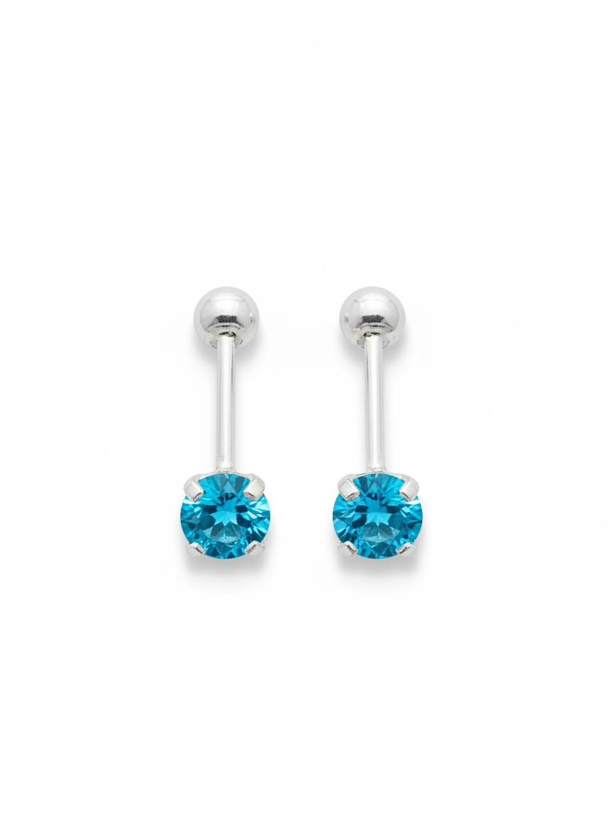 Broquel Recto Color Plata .925 | 4mm