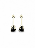 Broquel Recto Color Plata .925 | 4mm
