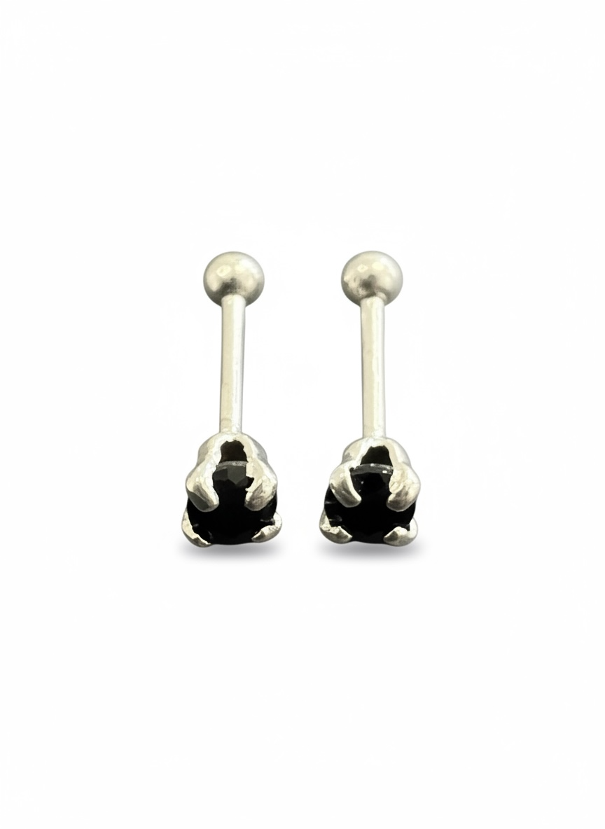 Broquel Recto Color Plata .925 | 4mm