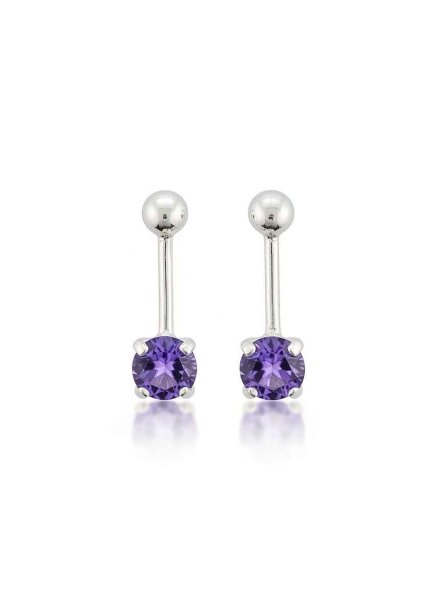 Broquel Recto Color Plata .925 | 4mm