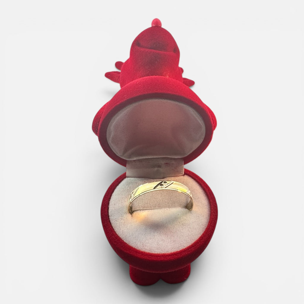 Rino | Caja para Anillo en Forma de Reno Navideño